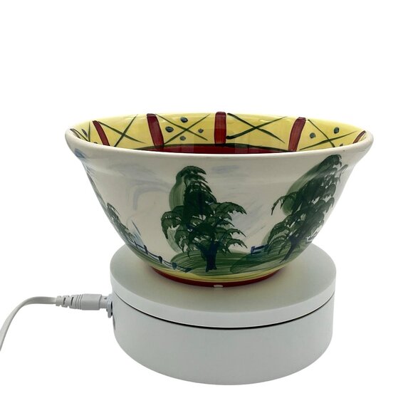 Gail Pittman Natchez Trace VTG Discontinued 9-inch Mixing Bowl Trees Fences - Picture 2 of 6